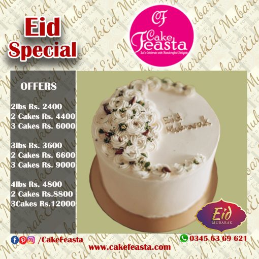 Fresh Cream Eid Cake