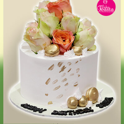 Imported Flowers Birthday Cake