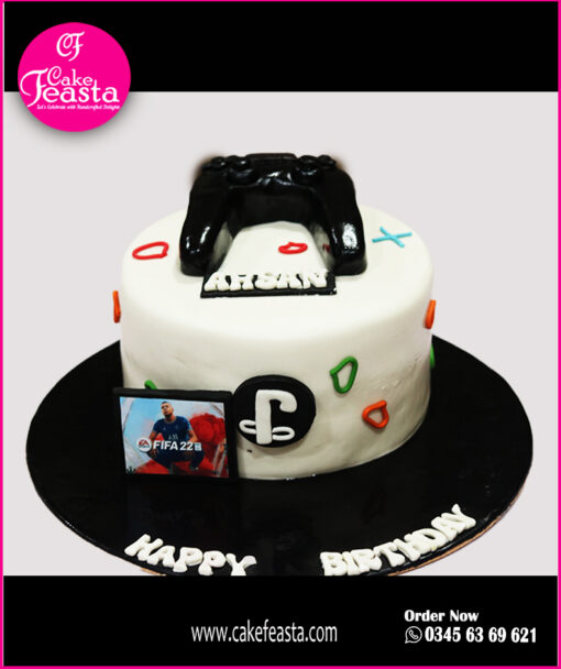 PS4 Controller Theme Birthday Cake