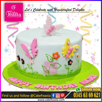 Beautiful Butterfly Theme Cake