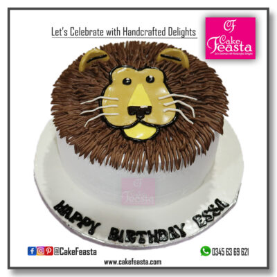 Lion-Face-Theme-Birthday-Cake