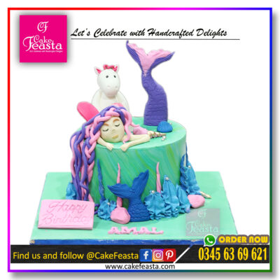 Mermaid Theme Decent Birthday Cake