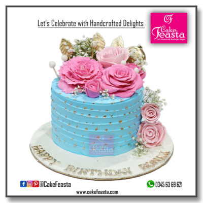 Pink-and-Gipso-Flowers-Theme-Cake