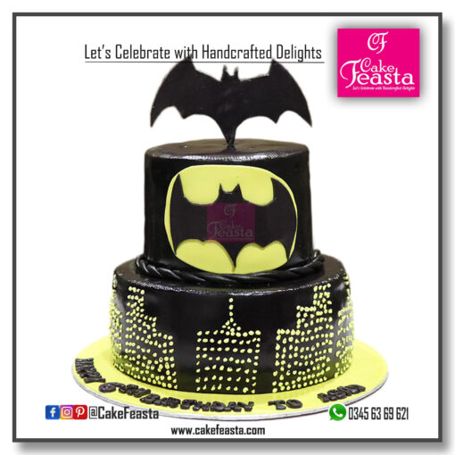 2-Tier-Batman-Theme-Birthday-Cake