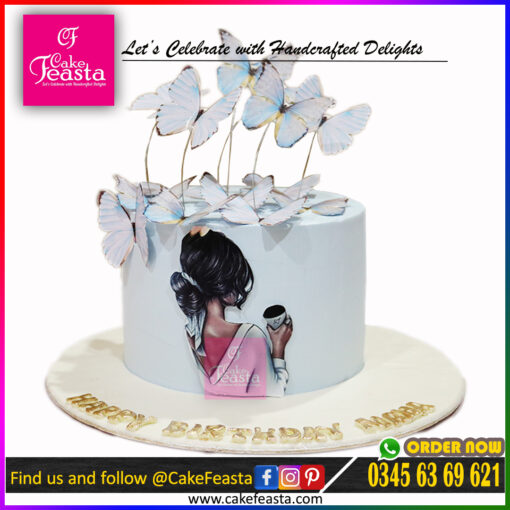 Butterfly Girl Birthday Cake