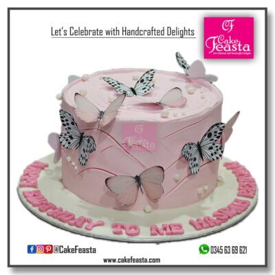 ButterFly Theme Creamy Cake