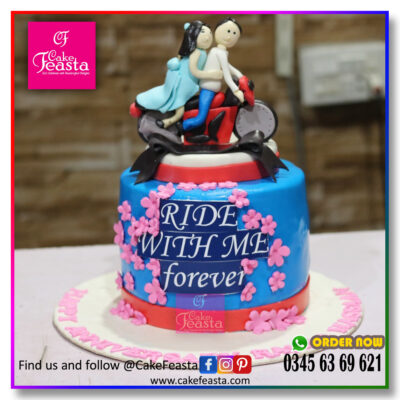 Ride With Me Forever Anniversary Cake