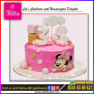 Micky Mouse Theme Kids Birthday Cake