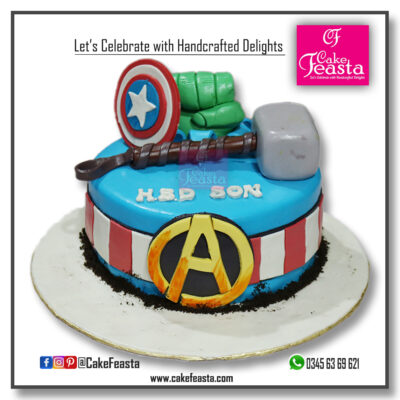 Thor Theme Kids Birthday Cake